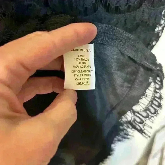 NWOT Trina Turk little black lace dress - Picture 8 of 10